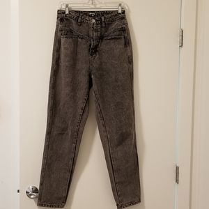 Missguided Grey/Black Mom Jeans